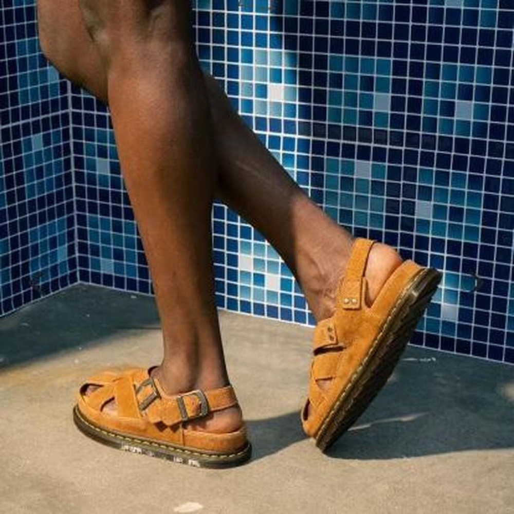 Dr. Martens Tan Suede Sandals - Picture 7 of 7